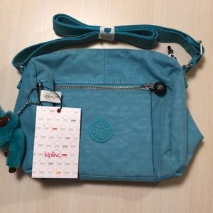 NWT Kipling Wes Bermuda Blue Crossbody Bag Purse